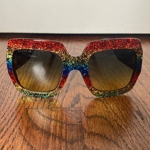 Gucci Glitter Rainbow Sunglasses